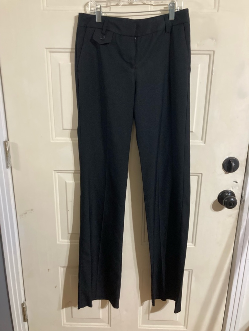 Women's Black Straight-Leg Dress Trousers